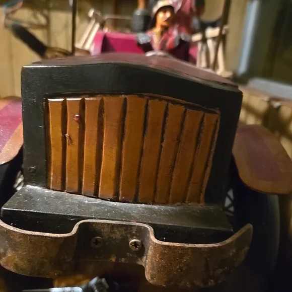 Vintage Fire Truck Toy with Firefighters